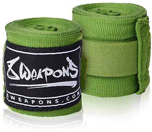 8 Weapons Boxbandagen, halbelastisch, 3.5m, grün