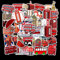 Transportation London Bus Aufkleber für Laptop (50 Stück), Geschenk für Kinder, Teenager, Erwachsene, Mädchen, Jungen, Auto, Taxi, LKW, Aufkleber für Wasserflasche, Sammelalben, Skateboard