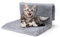 Nobleza Katzenbett für Heizungen, mit Starkem Abnehmbarem Metallrahmen,Grau,48 * 30 * 25cm