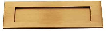 Infinity Decor Victorian Style 10” 250mm Sprung Postal Box Letter Plate in Satin Brass Ideal for Internal and External Doors