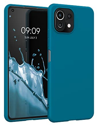 kwmobile Custodia Compatibile con Xiaomi 11 Lite (5G) NE/Mi 11 Lite (5G) Cover - Back Case per Smartphone in Silicone TPU - Protezione Gommata - blu indaco