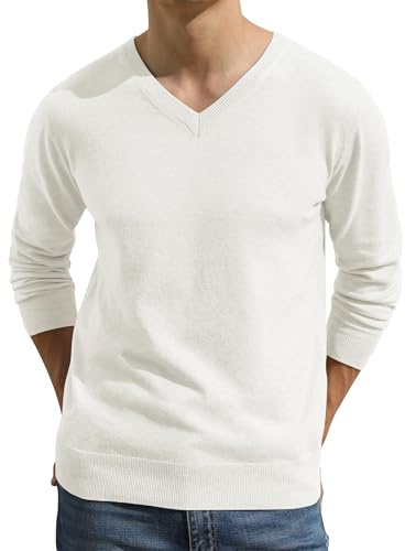 Hisir Cardigan en tricot léger classique et doux en laine avec boutons pour homme