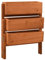 Wakects 3 Tier Wooden Planter Vertical Outdoor Solid Wood Planter Folding Ladder Planter for Flowers and Herbs 60 x 14 x 75 cm Orange