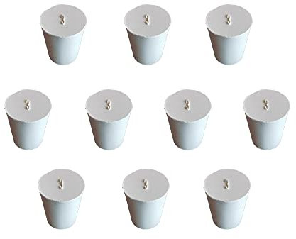 HeyWin Gummistopfen Konisch 17mm to 23mm, Verschlussstopfen Verwendet für das Versiegeln von Ballonflaschen,konische Flasche usw (10, 3#)