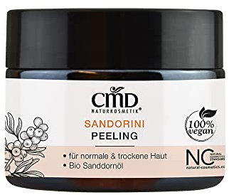 CMD Naturkosmetik - Sandorini Peelingcreme 50 ml für empfindliche Haut, glättend, Poren-Behandlung, Körper