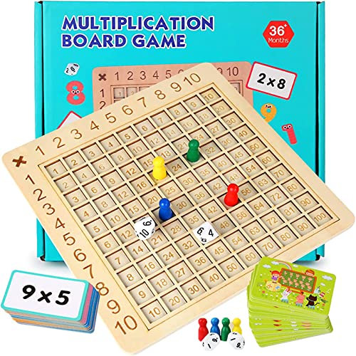 Multiplikationstafel Multiplikationsbrett, 1x1 Mathe Lernen Spiel für Grundschüler Montessori Kinderzählspielzeug, Brettspiel Multiplikatio, Multiplikationstabelle Kinder, Karten Mathematik Spiele