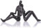GAOSHENG Iron for Her - Couple Love Sculpture Iron for Couple Girlfriend Wife Him Black Statue Metal Figures for Home Decor Wedding Christmas Birthday