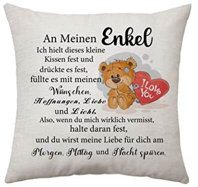 Aconesong Geschenke für Enkel von Oma und Opa - Inspirierender Kissenbezug zum Geburtstag