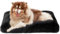 EHEYCIGA Flauschig Hundebett Grosse Hunde XXL, Hundekissen Waschbar, Kuschelig rutschfest Hundematte mit Langem Plüsch, Schwarz, 120x90cm