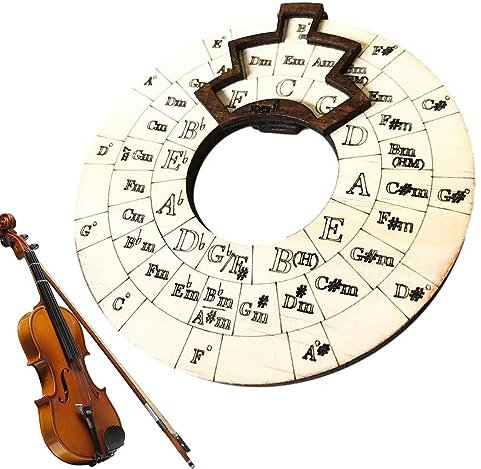 Kaxenig Gitarren Akkordrad | Melodiewerkzeug | Akkordrad Kreisförmiges Holzrad Und Musikalisches Lernwerkzeug, Erweitern Sie Ihre Spielfähigkeiten, Für Gitarre, Ukulele, Klavier, Bass