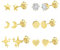 ALEXCRAFT Ohrringe Gold Ohrstecker Set für Damen Mädchen Stud Earrings Gold Geschenk für Frauen Freundin Mama Mädchen 6 Paar