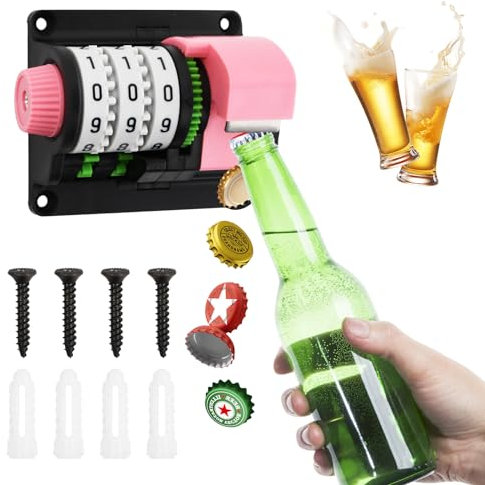 Abridor Cerveza Pared, Abridor de Botellas con Mostrador Abridor de Botellas Creativo, Destapador de Cerveza para Restaurantes, Bares, Cocinas