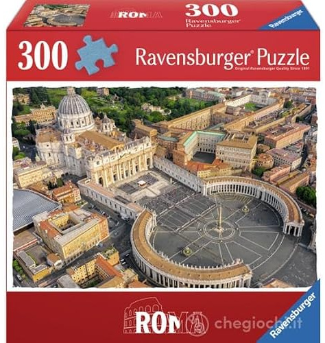 Ravensburger Puzzle 300 Teile, Petersplatz - Puzzles für Erwachsene ab 14 Jahren, 27 x 39 cm, Puzzles für Erwachsene in Italien, Sammlung Italienischer Klassiker, Geschenkideen