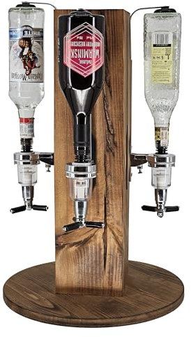 CREATIVE COOPER Alkohol-Stand mit 4 Ausgießern Fässern – 57 x 38 cm – Wenge