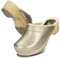BeComfy Sabots en Cuir pour Femme Mules à Talons en Bois Métallique Or Argent Rouge 35 36 37 38 39 40 41 EU (Or, Système Taille Chaussures EU, Adulte, Numérique, Large, 40)
