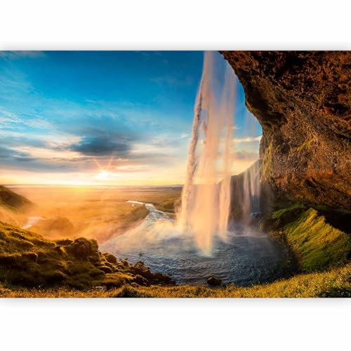 murando Photo Wallpaper Waterfall 500x 350 cm/196,8 x 137,8 Non-Woven Premium Art Print Fleece Wall Mural Decoration Poster Picture Design Modern Landscape Nature Forest c-C-10004-a-a