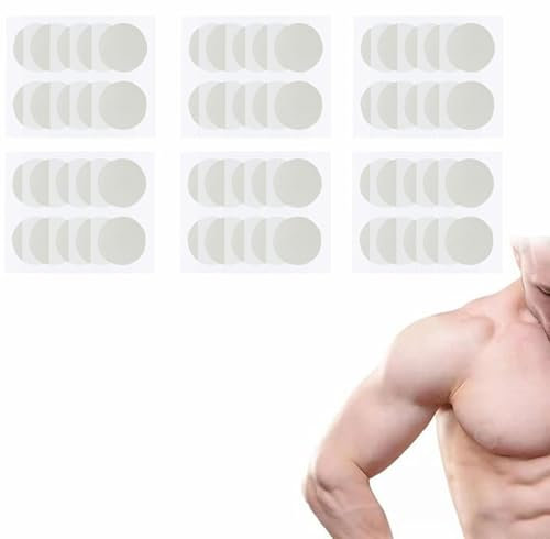 Mamelon D’Hommes Cover,Covres Tétons Invisibles Transparents,Couvertures de Mamelon de Hommes Protection,Cache-Tétons pour Homme,pour La Course à Pied, Adapté au Marathon,30 Paires (Blanc Transparent)