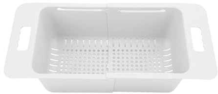 Deep Adjustable Chest Freezer Basket Storage Organizer with Handle, Flexible, Sturdy Material, 15-25KG Bearing, Suitable for Most Freezers, Versatile Use (White)