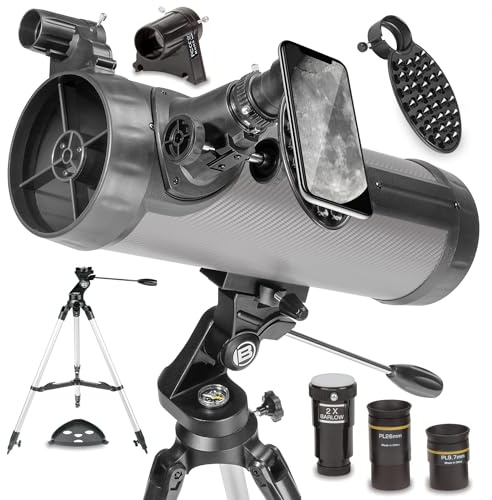 National Geographic 114mm Reflector Telescope with Eyepieces Mount Smartphone Adapter for Astronomy Astrophotography