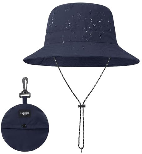 Durio Regenhut Herren Wasserdicht | Bucket Hat | Sommerhut Herren Anglerhut | Neutraler Sonnenhut | Outdoor Hut Verstellbarer Fischerhut für Damen und Herren