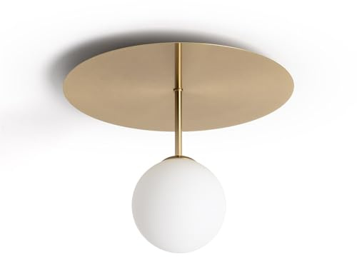 LEDKIA LED-Deckenleuchte aus Metall und Glas Moonlight Brass Gold