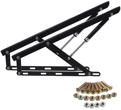 Stauraum-Betthebemechanismus, 1 Paar pneumatische Hochleistungs-Gasfederstrebe, pneumatischer Gasfeder-Betthebemechanismus for Box-Bett-Sofa-Aufbewahrung, platzsparende gefederte Diwan-Untergestelle,
