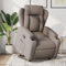 Cozynest Sessel mit Aufstehhilfe, Fernsehsessel mit Liegefunktion, Liegesessel Aufstehsessel für Wohnzimmer Relaxsessel mit Aufstehhilfe Taupe Stoff