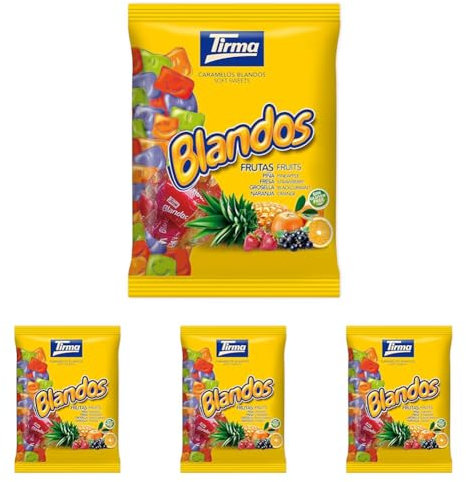 Tirma Caramelos Blandos De Frutas, 125 Gramos (Paquete de 4)