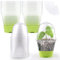 Kalolary 15PCS Pots de Pépinière Carré Transparents Carréavec 15 Dôme D'Humidité, 10cm Base en Silicone en Plastique Pots de Démarrage de Semis avec Trous de Drainage pour Transplantation Semis(Vert)