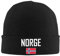 FAGIUCHI Norwegen Norwegen Norge Flagge und Schrift Winter Strickmütze Beanie Cap Erwachsene Warme Kappen Schwarz, Schwarz , 7 1/8-7 1/4