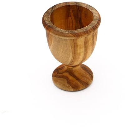 Coquetier en Bois d'Olivier – Élégant et Pratique, Accessoire de Table Unique pour un Petit-Déjeuner Raffiné