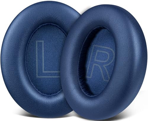 SOULWIT Replacement Ear Pads Cushions for Anker Soundcore Life 2 (Not fit Life 2 Neo)/Q20/Q20+/Q20I/Q20BT Headphones, Ear Pads with Softer Protein Leather, Noise Isolation Foam - Blue