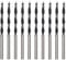 Watlikeup 10 PCS 3mm Brad Point Drill Bits, Carbon Steel, Wood, Plastic, Rubber & Polyurethane Drill Bits