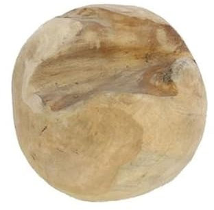INNA-Glas Holzkugel Teak BEDRAN, Natur, Ø15cm - Naturholz Kugel