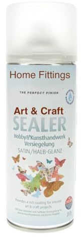 Home Fittings ® Hobby and Craft Art Sealer Spray Clear Satin 400ml, Clear