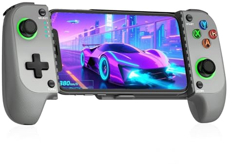 CYOYPPY Mobile Game Controller for iPhone/Android Wireless gaming controller Support Phone Case - Compatible with Xbox Game Pass, Steam Link, Call of Duty, Roblox & Minecraft (Grey)Mobile Game
