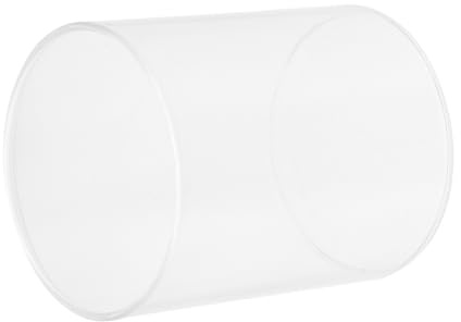 jojofuny Cylindrical Glass Bowl 12cm Diameter 18cm Height, Hollow Double-Ended Fruit Salad Serving Bowl, Heat-Resistant Glass Container for Restaurant and Home Use