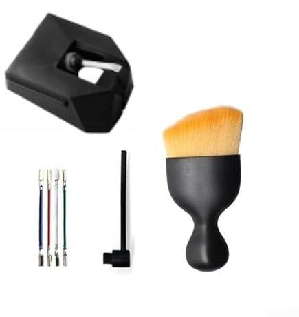 For Audio-Technica AT-VMN95E Replacement Stylus for AT-LP120X-USB Turntable with Fine-Polished Elliptical Tip for Enhanced Groove Following (Black)