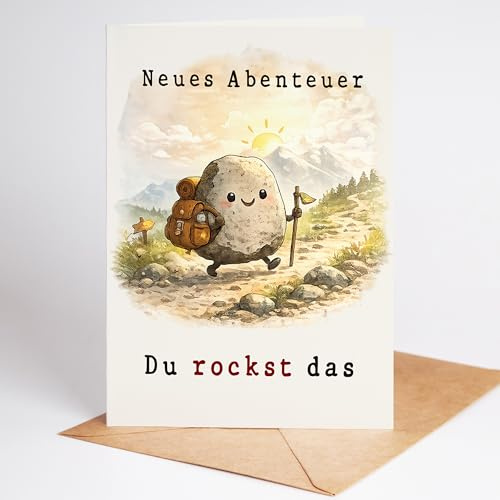 Lovely Cards Abschiedskarte Kollege Jobwechsel – neues Abenteuer Karte für neuen Job, Ruhestand & Abschied von Kollegen oder Kollegin – Lustige Farewell Karte – Grußkarte zum Ruhestand (A6)