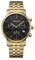 WENGER Herren Armbanduhr Urban Classic Chronograph Ø 44 mm, Swiss Made, Analog Quarz, Wasserdicht bis 100 m, Edelstahl-Armband, Schwarz/Champagner 01.1743.103