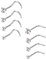 Mudder 20 Gauge Anneaux de Nez Courbés Bague du Nez Vis de Zircon Piercing Bijoux pour Le Corps, et L Bend Forme, 8 Pièces, Acier inoxydable, oxyde de zirconium, Acier