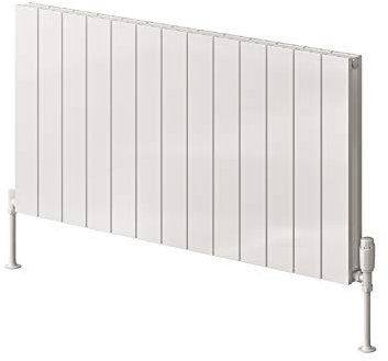 Reina Casina White Aluminium Horizontal Designer Radiators H600mm x W1420mm Double Panel Central Heating