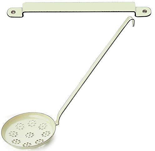 Riess Classic Backschaufel Backwender Plus Löffelblechleiste Aufhängeleiste Set Emaille-Kochgeschirr zum Hängen (gelb)