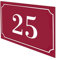 DECOHO - Numéro de boîte aux Lettres personnalisé Gravure Laser - Plaque PVC résistante Bordeaux Chiffres Blancs - 12x8 cm adhésif 3M fac - Bordeaux