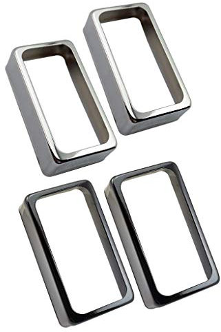 Almencla 4 Stück Offener Stil Humbucker Pickup Cover Tonabnehmer Abdeckung für E-Gitarre Ersatzteile