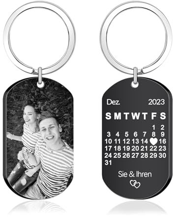 CGFN Targhetta con testo e fotografia personalizzati, in acciaio inox, portachiavi personalizzato, per ragazzi, ragazze, famiglia, ecc., Yskrl, s, Boemia