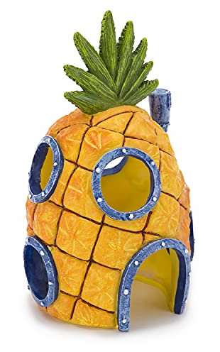 Penn-Plax Spongebob Schwammkopf offiziell Lizenziertes Aquarium Ornament – Spongebob's Ananashaus – groß