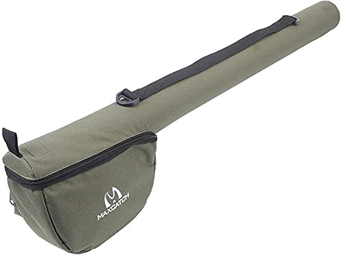 sprinton Maximumcatch Rutentasche 4-Fach Rutenfutteral für Fliegenrute und Rolle zu schutzen für 9/10ft 2 oder 4 Teile Fliegenfischen Rute (9ft 4 Teile, Grün)