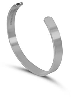 Sprezzi Fashion Armreif Männer aus Edelstahl matt Metall Armband massiv größenverstellbar | Männerschmuck aus Deutschland mit Geschenkbox (Silber)