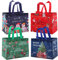 OTMVicor 4pcs Weihnachten Tote Taschen, Vliesstoff Weihnachten Einkaufstaschen Geschenktüten mit Griff Leckerli-Taschen für Weihnachtsfeier